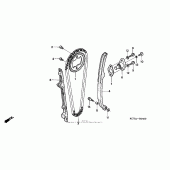 Схема узла: Цепь ГРМ & Натяжитель & Успокоитель для Honda XR400