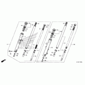 Схема вузла: Вилка передньої осі для Honda CMX250 Rebel