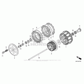 Схема вузла: Зчеплення для Honda CRF450 CRF450X