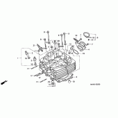 Схема вузла: Головка циліндра для Honda NX650 Dominator