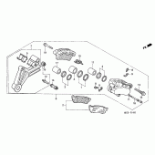 Схема вузла: Задній гальмівний супорт для Honda XL1000V Varadero