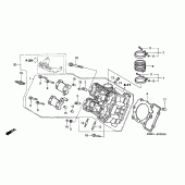 Схема вузла: Головка циліндра (FRONT) для Honda VTR1000 Firestorm
