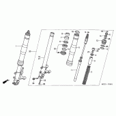 Схема узла: Вилка передней оси (CBR600RR5/6) для Honda CBR600 CBR600RR