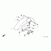 Схема вузла: Переднє крило для Honda XL1000V Varadero