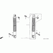 Схема вузла: Задній амортизатор для Honda FSC600 Silver Wing