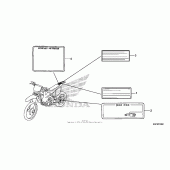Схема узла: Информационные наклейки для Honda CRF250 CRF250X