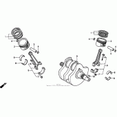 Схема узла: Коленчатый вал для Honda VT750 Shadow Deluxe