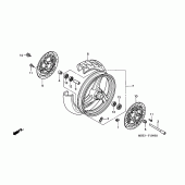 Схема узла: Передние колесо для Honda CB600F Hornet S
