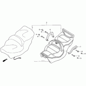 Схема узла: Сиденье для Honda GL1500 Gold Wing Aspencade