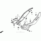 Схема вузла: Бічний обтічник для Honda CBR600 CBR600F3