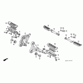 Схема вузла: Підніжки для Honda CBR1000 CBR1000F