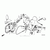 Схема узла: Пульт управления рулевой + lever для Honda VT750 Shadow Spirit