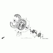Схема узла: Заднее колесо для Honda CB750 Nighthawk