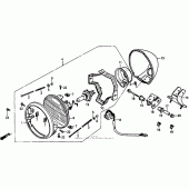 Схема вузла: Фара для Honda VT1100 Shadow