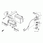 Схема узла: Аккумулятор для Honda VFR750F VFR750R (RC30)