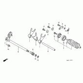 Схема вузла: Копірний вал & Вилки & Вал перемикання для Honda XL1000V Varadero