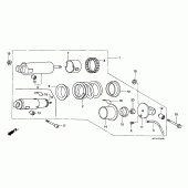 Схема вузла: Задня підвіска для Honda VT600 Shadow VLX