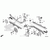 Схема вузла: Ланцюг ГРМ & Натяжник & Заспокоювач для Honda GL1800 Gold Wing Valkyrie