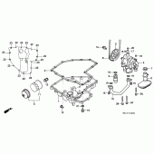 Схема вузла: Масляний насос і Піддон для Honda CB1000 CB1000F