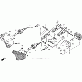 Схема вузла: Поворотники для Honda CBR1000 CBR1000F Hurricane