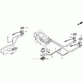 Схема узла: Система вентиляция картера для Honda GL1500 Gold Wing Special Edition