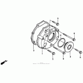 Схема узла: Левая крышка картера для Honda CBR1000 CBR1000F Hurricane