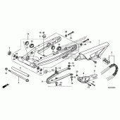 Схема вузла: Задній важіль (Маятник) для Honda CRF250 CRF250L