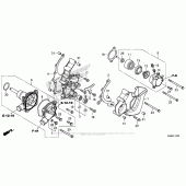 Схема вузла: Water Pump + Clutch Slave Cylinder для Honda VFR800 Interceptor