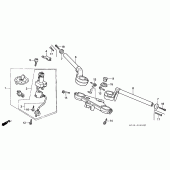 Схема узла: Верхняя траверса и Клипон руля для Honda VFR750F Interceptor