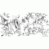 Схема узла: Радиатор для Honda VTX1800