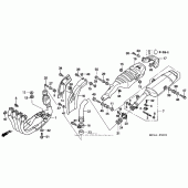 Схема узла: Выхлопная система (2) для Honda CBR1000 CBR1000RR Fireblade