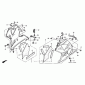 Схема вузла: Lower cowl (2) для Honda CBR900RR CBR954RR Fireblade