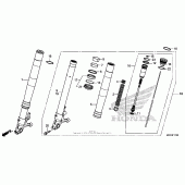 Схема вузла: Front fork (1) для Honda CBR1000 CBR1000RR (ABS) Fireblade