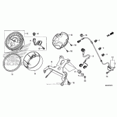 Схема узла: Speedometer (2) для Honda VT750 Shadow RS