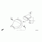 Схема узла: Сиденье (2) для Honda VTX1800