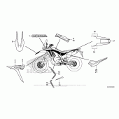 Схема вузла: Mark + Stripe (2) для Honda CRF250 CRF250RL Rally