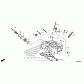 Схема вузла: Задня головка циліндра для Honda VT1300 Interstate