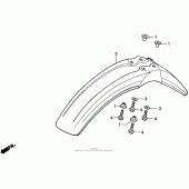 Схема вузла: Переднє крило для Honda XR650