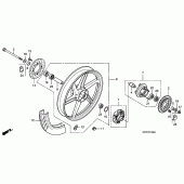 Схема вузла: Заднє колесо для Honda CBR125