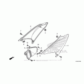 Схема вузла: Бічний обтічник для Honda CRF150 CRF150F