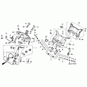 Схема узла: Верхняя траверса и Клипон руля для Honda ST1100 Pan-European