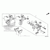 Схема вузла: Задній гальмівний супорт для Honda CBR1000 CBR1000RR Fireblade