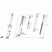 Схема вузла: Вилка передньої осі (1) для Honda CBR600 CBR600F