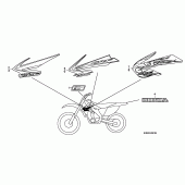 Схема вузла: Label read the manual (CRF250R8 / 9) для Honda CRF250 CRF250R