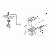 Схема узла: Аккумулятор для Honda CB750 Seven Fifty