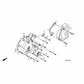 Схема вузла: Ліва кришка картера для Honda XL700V Transalp