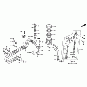 Схема вузла: Rr. головний гальмівний циліндр для Honda VFR800 VFR
