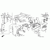 Схема вузла: Повітряний фільтр (2) для Honda VT1100 Shadow ACE