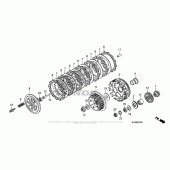 Схема вузла: Зчеплення для Honda XR650