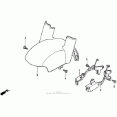 Схема узла: Переднее крыло 89-96 для Honda PC800 Pacific Coast